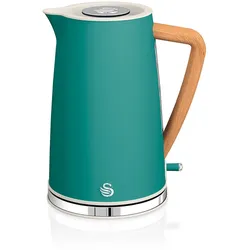 SWAN SK14610GRENEU Wasserkocher 1,7L Ultra Schnell Kabellos Modernes Design Nordic, Grün, 2200W