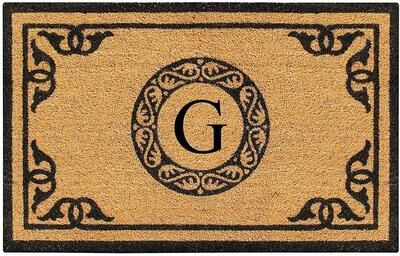 "A1 Home Collections Hand Crafted Welcome Indoor Outdoor Mats Monogrammed Entryway Welcome Front Doormat 30""X48"""
