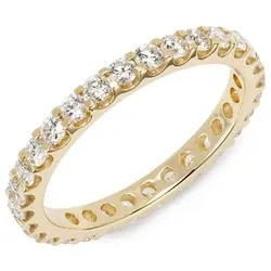 DIAMOUR Eternity-Ring mind. 28 Brill.1,00ct hochfeines Weiß/SI Gold 585