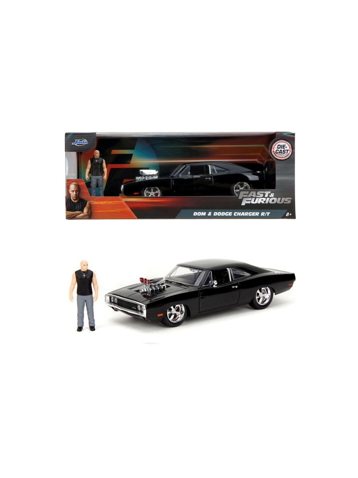 Jada Toys - Fast&Furious 1970 Dodge Charger+Fig.1:24