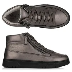 VITAFORM Damen-Hightopsneaker Softnappa 2 Reißverschlüsse Sohle Marla