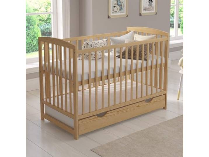 Love For Sleep Babybett Beistellbett 120x60cm mit Schaumstoffmatratze Kiefer Jacob Kinderbett Baby Bett Holz - Kinderbett Babybett, Mitwachsend Gitterbett Baby Bed