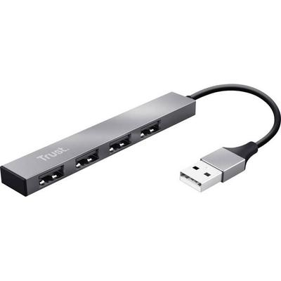 Trust 23786 USB-Hub 4 Port USB-A USB 2.0 480MBit/s USB-Hubs, Schnittstellen-Verteiler