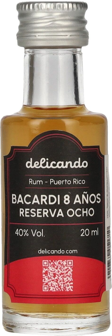 Bacardi 8 Años RESERVA OCHO Rare Gold Rum 40% Vol. 0,02l