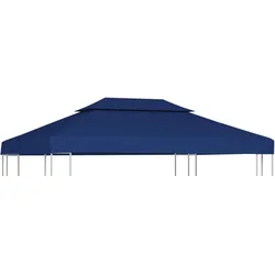vidaXL Pavillon-Dachplane mit Kaminabzug 310 g/m2 4x3 m Blau