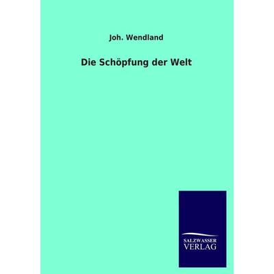 Die Schöpfung der Welt, Taschenbuch von Joh. Wendland, Salzwasser, 978-3-8460-2456-0