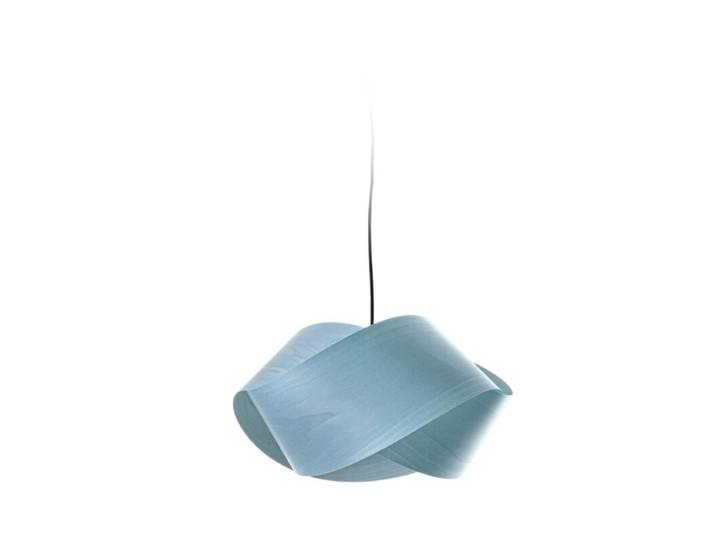 LZF Pendelleuchte Nut - Sea Blue (Meerblau) , Schwarz Natur, Ska