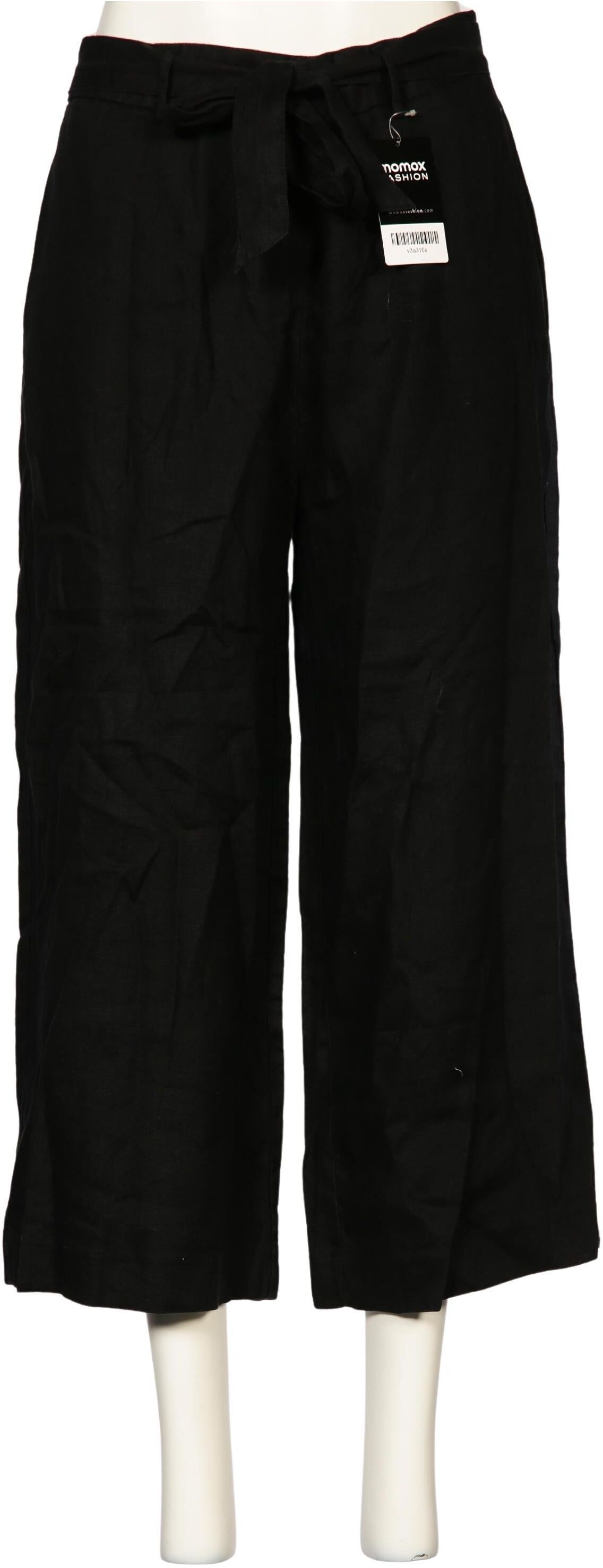 Line of Oslo Damen Stoffhose, Schwarz, Gr. M, Leinen - Second Hand