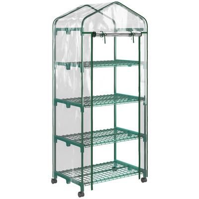 Outsunny-Foliengewächshaus-69L x 50B x 165H cm-Transparent