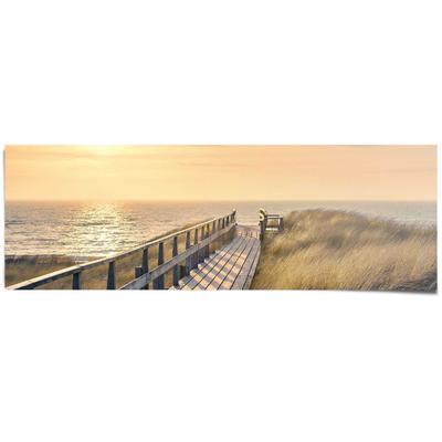 Poster REINDERS "Weg zum Strand", grün (farbe bild(er): khaki), B:158cm H:53cm, Papier, Bilder, Poster