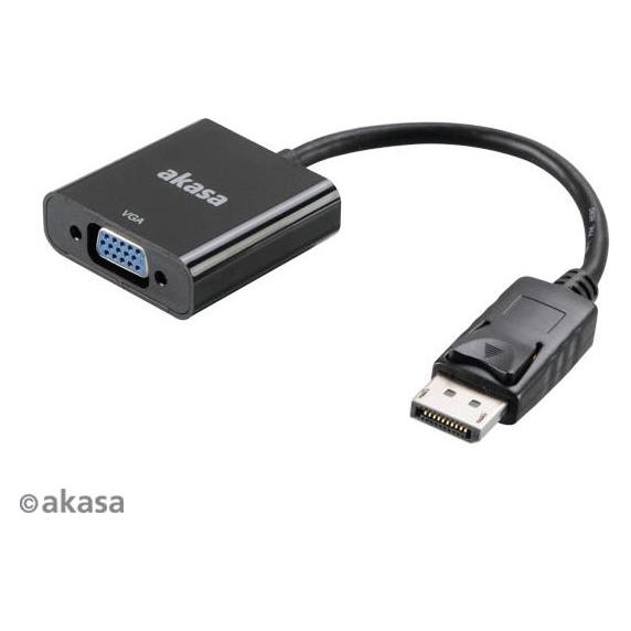 Akasa AK-CBDP04-20BK Videokabel-Adapter DisplayPort VGA (VGA, DisplayPort) (AK-CBDP04-20BK)