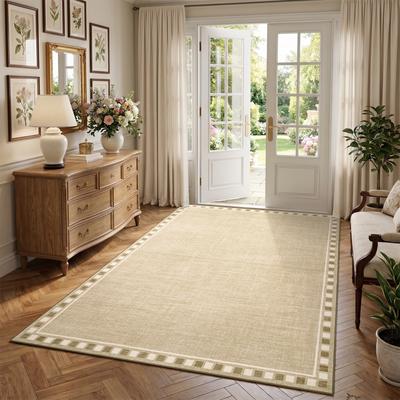 Garvee Modern Bordered Solid Area Rugs for Living Room Bedroom