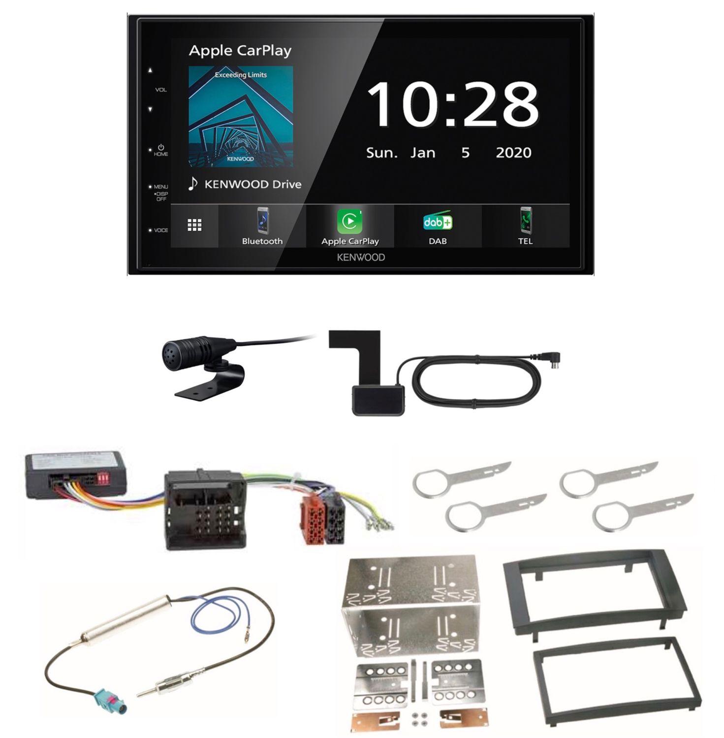 Kenwood DMX5020DABS Bluetooth Autoradio USB MP3 DAB+ Einbauset für Touareg 7L