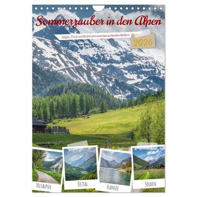 Sommerzauber in den Alpen (Wandkalender 2026 DIN A4 hoch), CALVENDO Monatskalender