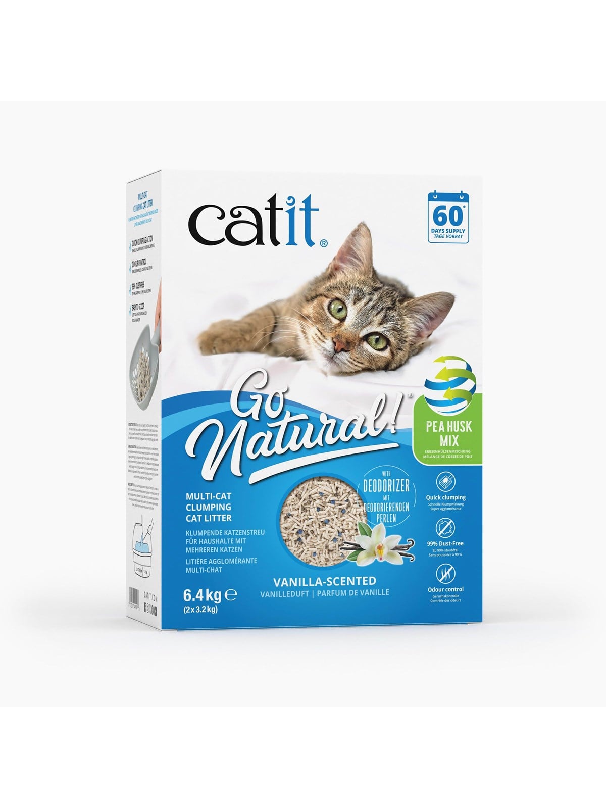 Catit catit go natural! pea husk multi cat klumpendes ca