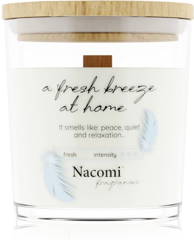 Nacomi Soy Candle Home Fragrances bougie parfumée avec mèche en bois 140 g