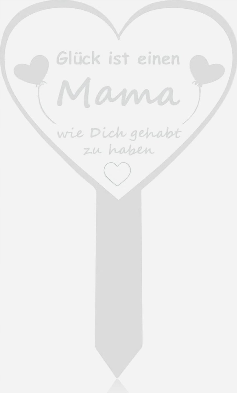 Acryl Graf Hart Decoratie 26 x 16 cm - Elegante Herinnering