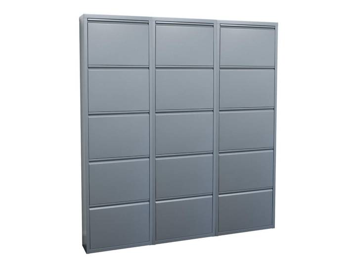 ebuy24 Schuhkipper grau, Grau, Metall, 150x173x16 cm, Garderobe, Schuhaufbewahrung, Schuhkipper