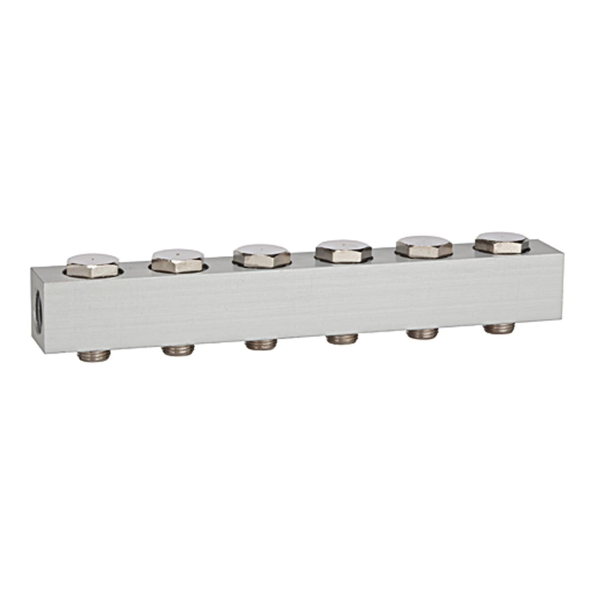 Riegler Versorgungsleiste für Wegeventile, mit 6 Ventilpositionen, G 1/4 (519.06-14)