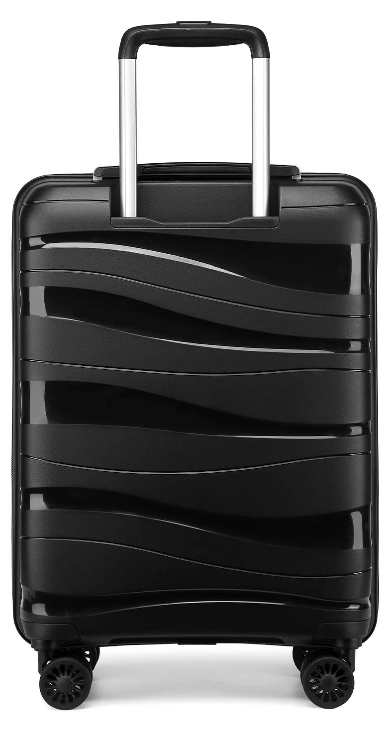Koffer - Hartschalen-Trolley - Leicht - Polypropylen - TSA-Schloss - 3-teiliges Set (S+M+L) - Schwarz