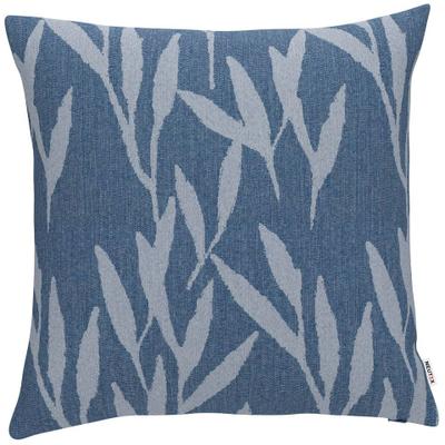 Dekokissen NEUTEX FOR YOU "Arosa-ECO" Gr. 1, blau (jeansblau, geblümt), B:38cm L:38cm, Bezug: 53% Polyester, 44% Baumwolle, 3% sonstige Fasern, Dekokissen_Sitzkissen_Kissenhüllen, ohne Füllung