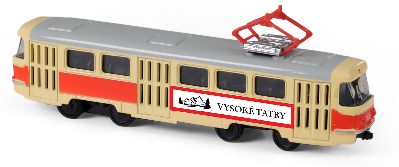 Rappa Retro Tram Decoratie Metaal 16 cm Hoog