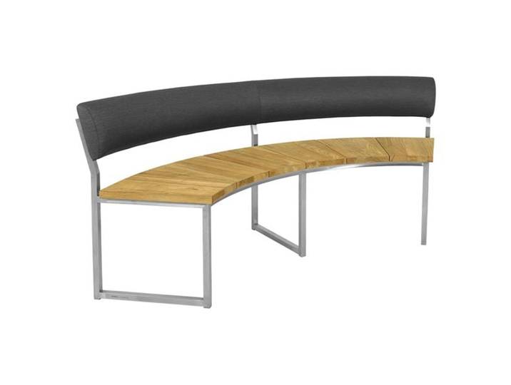Zebra Onyx Gartenbank Edelstahl/Teak recycelt/Tuvatextil