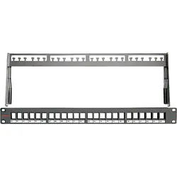 Dätwyler PatchPanel KS 19Zoll leer f.24Module swRAL9005 418019