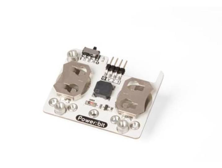 Whadda Voedingsmodule voor micro:bit, uitbreidingsboard, werkt met knoopcel, zoemer