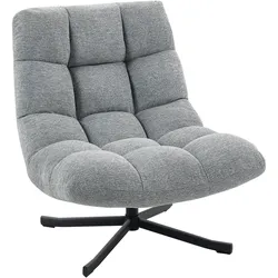 LOUNGESESSEL Chenille Stahl Grau