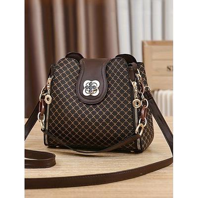 Damen-Schultertasche aus PU-Leder, mehrfarbig, vielseitiges Design mit verschiedenen Tragemöglichkeiten, stilvoll und geräumig für den täglichen Gebrauch