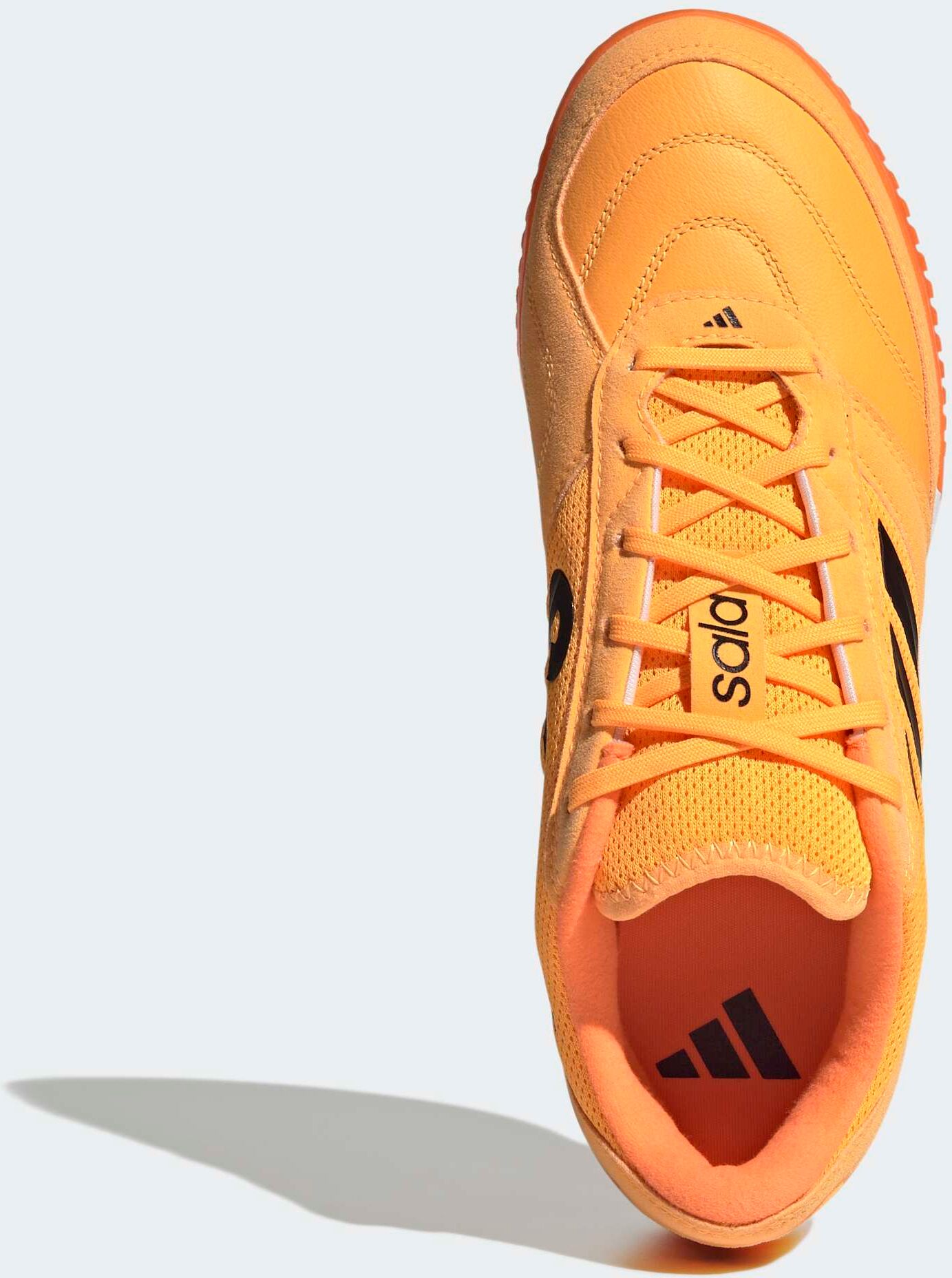 Fussballschuh ADIDAS PERFORMANCE "TOP SALA COMPETITION II, HALLE", Gr. 44,5, orange (lucid tangerine, core schwarz, lucid orange), Leder, Synthetik, Schuhe Fussballschuh, für Halle und Strasse lucid tangerine, core schwarz, lucid orange 44,5