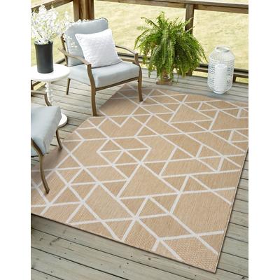 Teppich "Miller, LAGERRÄUMUNG", beige, B:80cm H:8mm L:150cm, Polypropylen, MYFLAIR MÖBEL & ACCESSOIRES, Teppiche, Teppich, Wendeteppich, modernes Design, Outdoor geeignet, Balkon, Terrasse