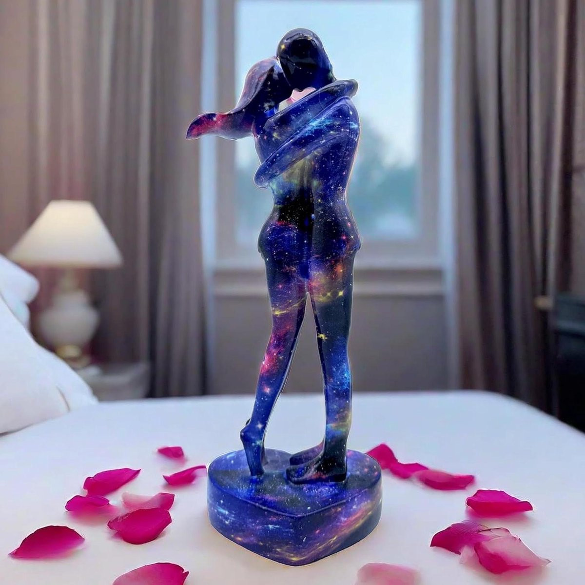 Paar Liefjes Standbeeld Lover Beeldje Veelkleurig - 27 cm Lengte