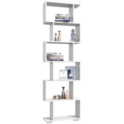 Standregal VCM "Holz Raumteiler Stand Regal Deko Bücher Palusa L", weiß, B:60cm T:24cm, Regale, Standregal