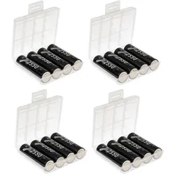 16x XCell Mignon Akku AA LSD Plus Ni-MH 1,2V 2550 mAh low self-discharge + 4x Akkubox