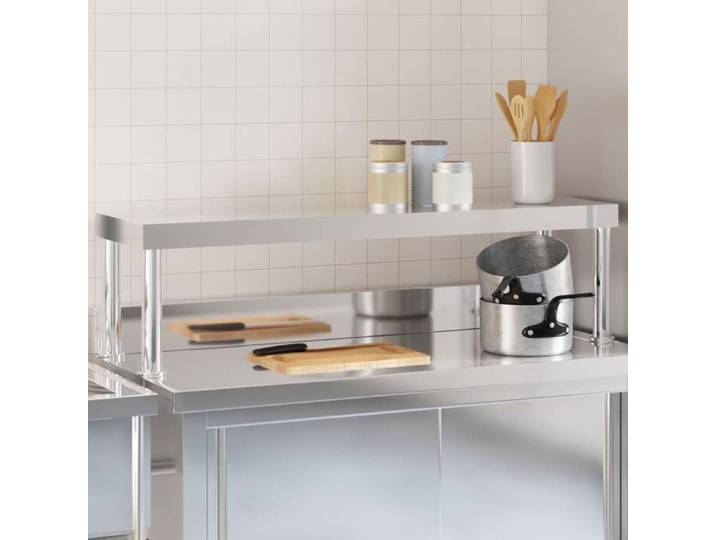 Prix bas - Plan de Travail-Étagère de table de travail 110x30x35 cm inox （603276972500)