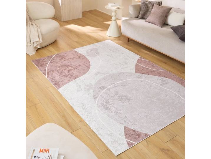 Tapis salon beige abstrait 120x160