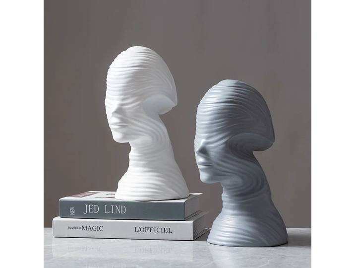 Décoration d'intérieur moderne, sculpture abstraite, ornement, accessoires de décoration de bureau, statue de visage de momie, cadeaux
