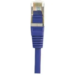 Exertis Connect Patchkabel F/UTP, CAT.6, violett, 50,0 m Patchkabel mit besonders schmalem Knickschutz (CAT6, 50 m), Netzwerkkabel