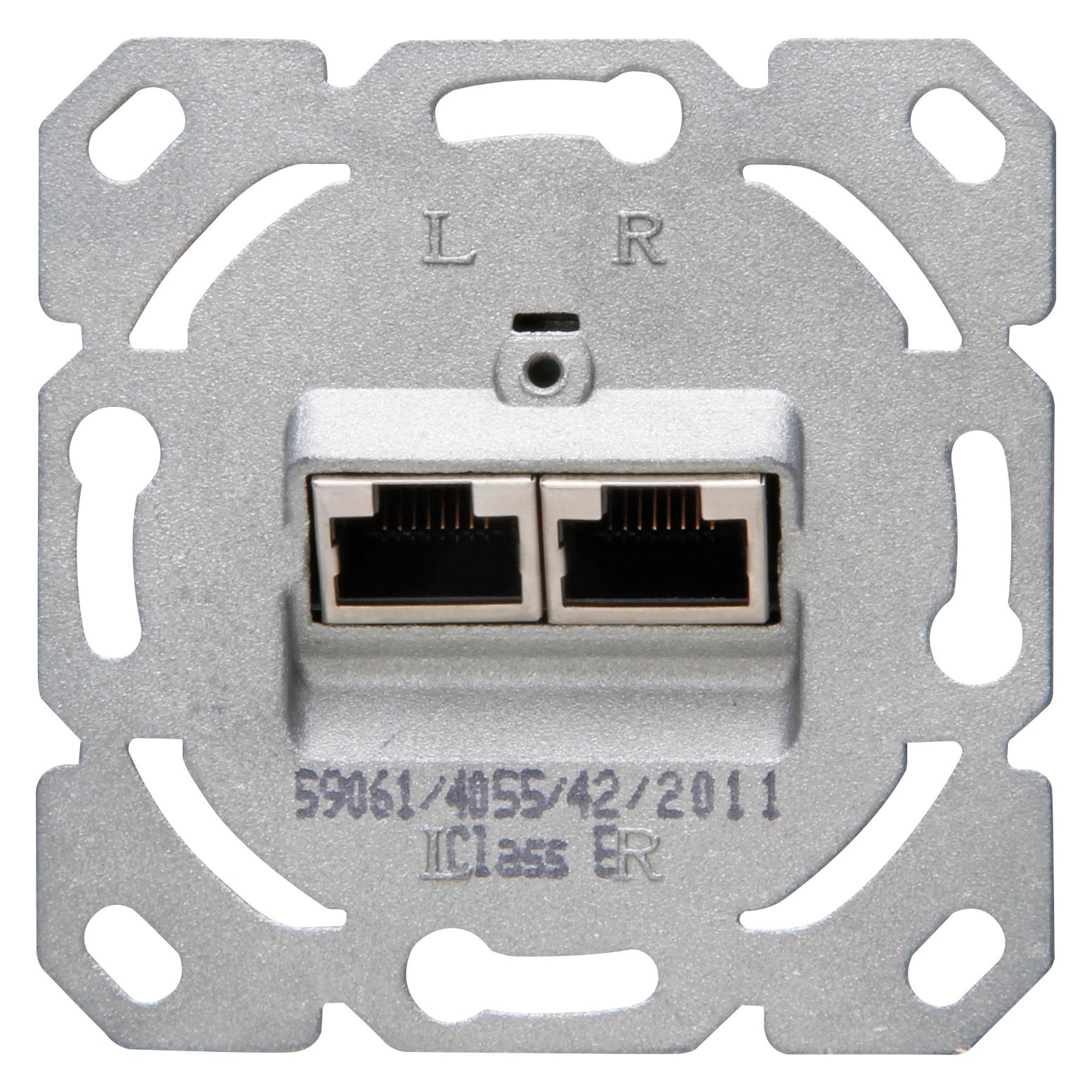 Kopp Netzwerkanschlussdose CAT6 2 gertrennte Steckanschlüsse (920100183)
