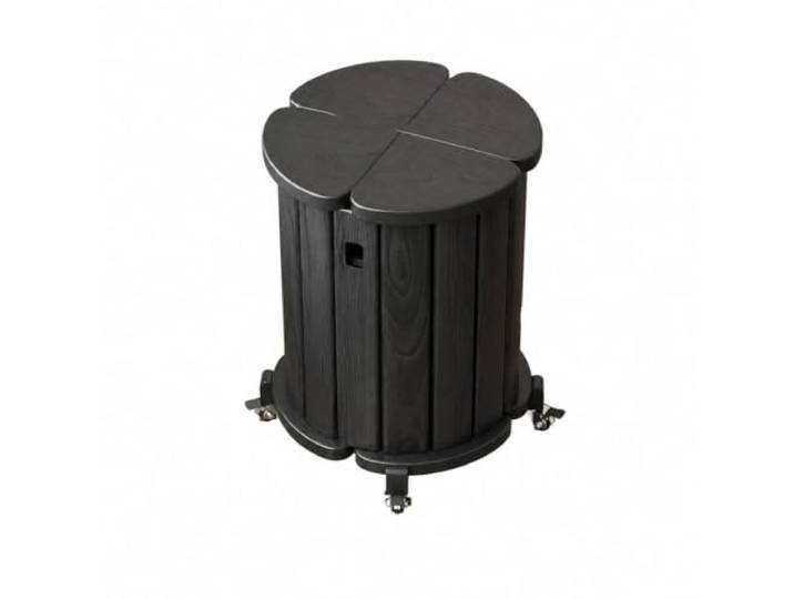 YDHFCD Stapelbare Holzhocker aus Massivholz mit Rollenfuß Passt unter den Esstisch und rollt leicht(Style 4)