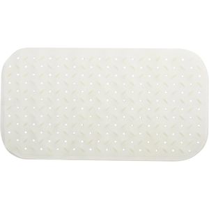 MSV Badewannenmatte Premium 142974, 36 x 76 cm, Kunststoff, rutschfest, mit Saugnäpfen, weiß