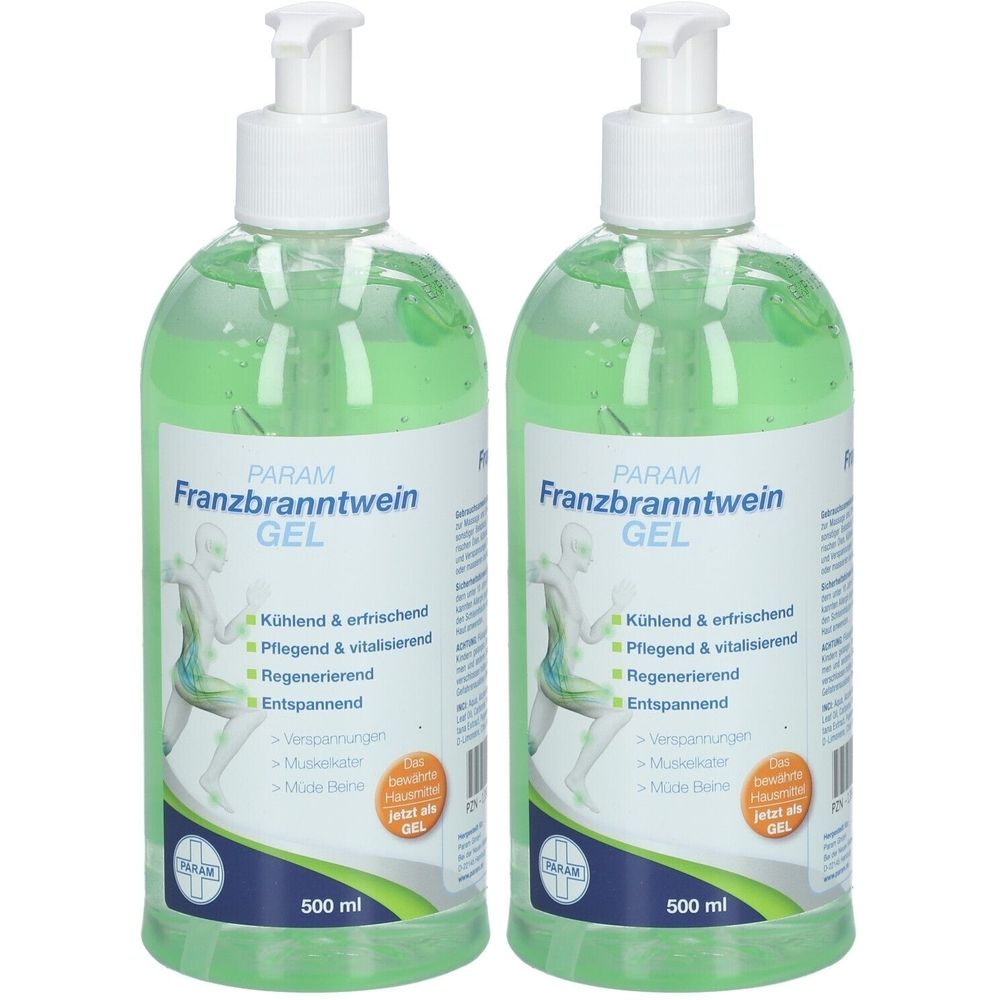 Franzbranntwein GEL Pump-Spender 2x 2x500 ml Gel
