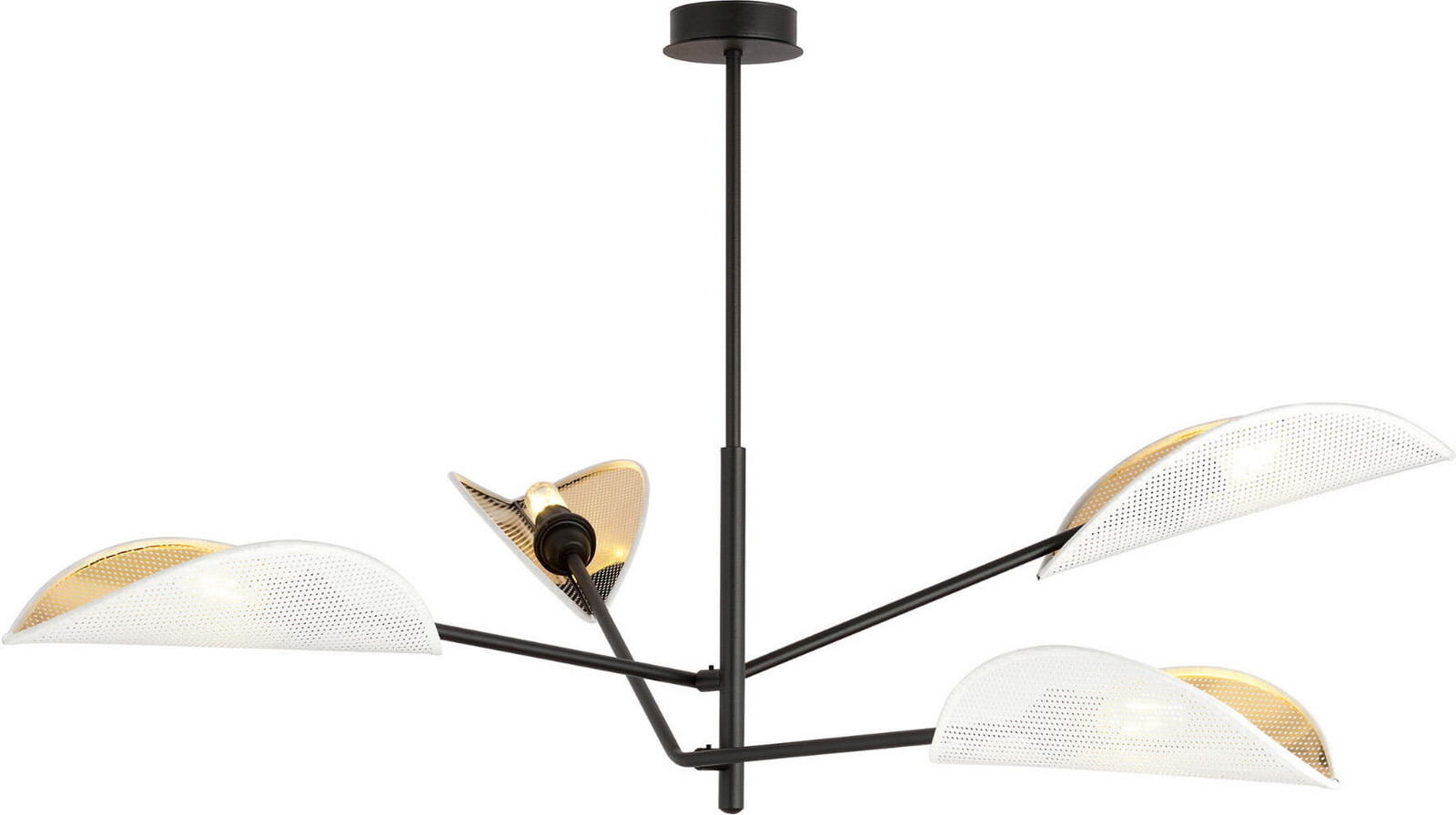 Emibig Plafondlamp VENE wit/goud met 4x E14 40W