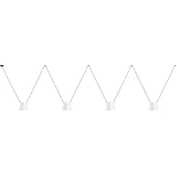 LEDS C4 Pendelleuchte ATTIC QUADRUPLE CONIC SHAPE E27 15W weiß LEDS-00-7405-05-14