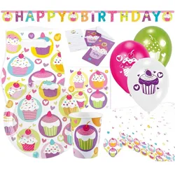 Cupcake Partyset 58-teilig