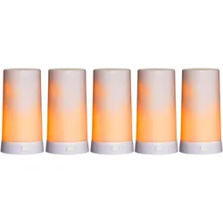 Star Trading, LED Kerzen, LED-Kerze Candle Diner 6.8 cm x 13 cm, Beige (5x)