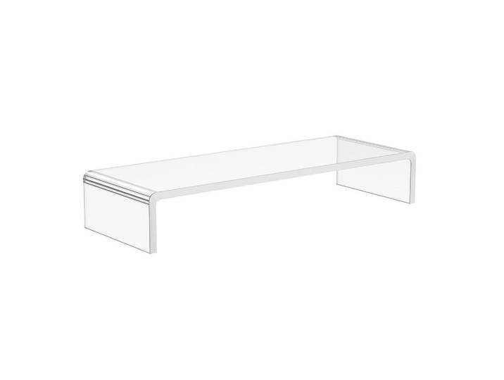 Homcom Monitorständer, Transparent, Kunststoff, 19x9x53 cm, Büromöbel, Schreibtische
