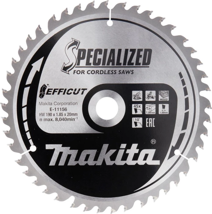 makita E-11184 Kreissägeblatt 190,0 mm, 45 Zähne